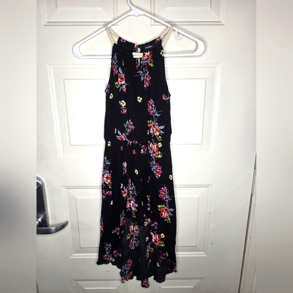 Zunie Girls Floral Hi-low Halter Dress Size 10 - Picture 1 of 6